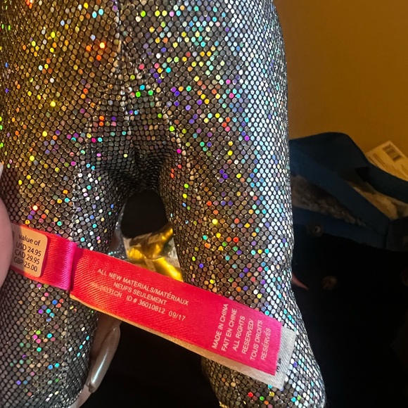 Victoria's Secret PINK Display Stuffed Dog Iridescent Glitter Large - Picture 3 of 5